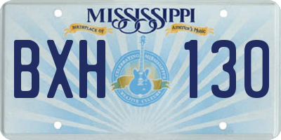 MS license plate BXH130