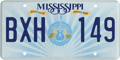 MS license plate BXH149