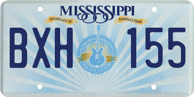 MS license plate BXH155