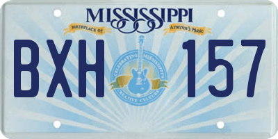 MS license plate BXH157