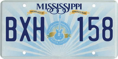 MS license plate BXH158