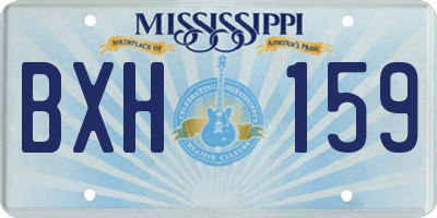 MS license plate BXH159