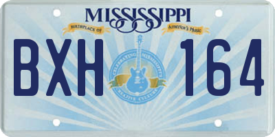 MS license plate BXH164