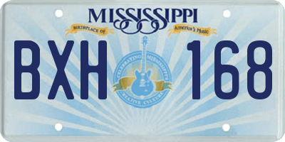MS license plate BXH168