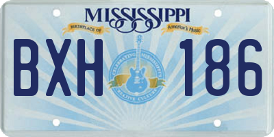 MS license plate BXH186