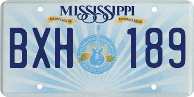 MS license plate BXH189
