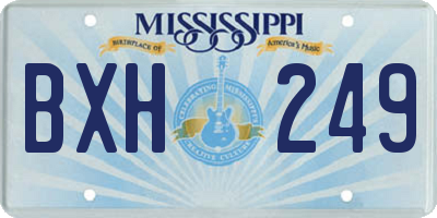 MS license plate BXH249