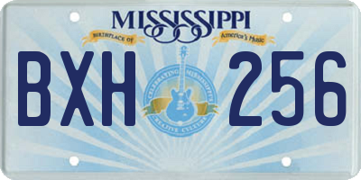 MS license plate BXH256