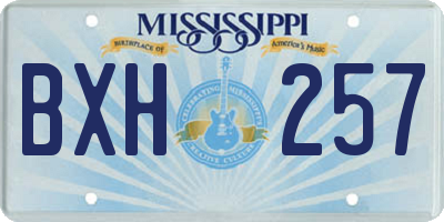 MS license plate BXH257