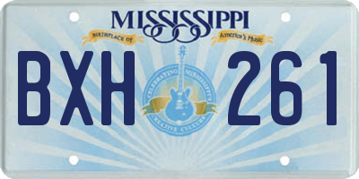 MS license plate BXH261