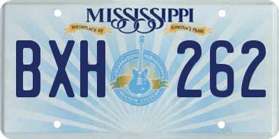 MS license plate BXH262