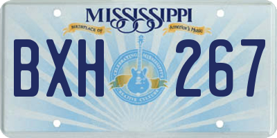 MS license plate BXH267