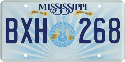 MS license plate BXH268