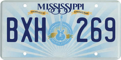 MS license plate BXH269