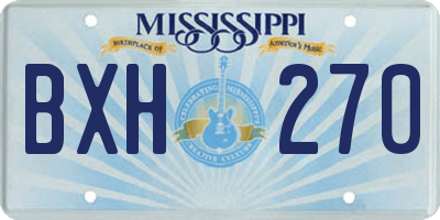 MS license plate BXH270