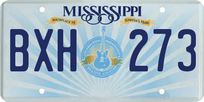MS license plate BXH273