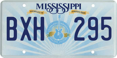 MS license plate BXH295