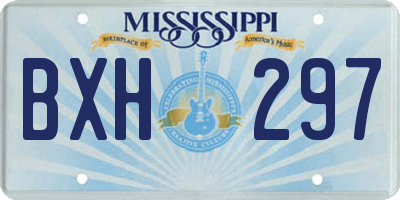 MS license plate BXH297