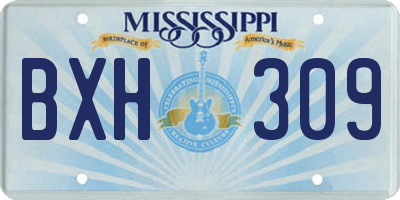 MS license plate BXH309