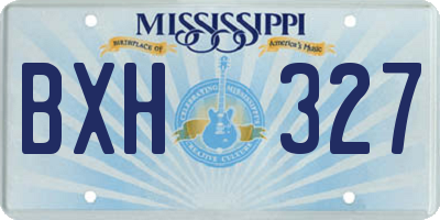 MS license plate BXH327