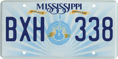 MS license plate BXH338