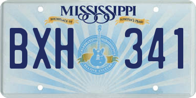 MS license plate BXH341