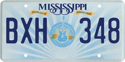 MS license plate BXH348