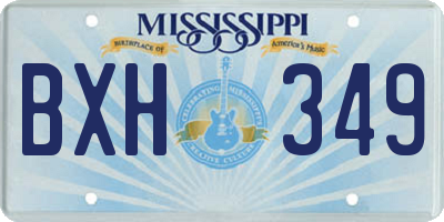 MS license plate BXH349