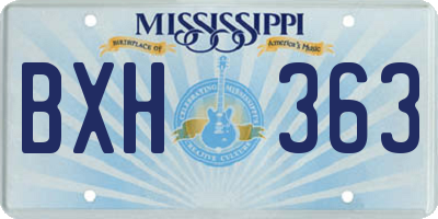 MS license plate BXH363