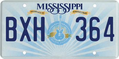 MS license plate BXH364