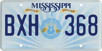 MS license plate BXH368