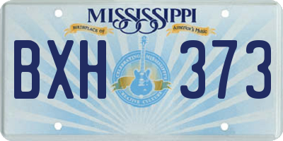 MS license plate BXH373
