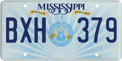 MS license plate BXH379