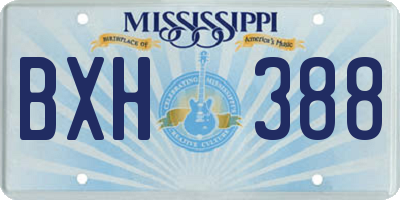 MS license plate BXH388