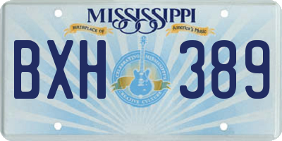 MS license plate BXH389