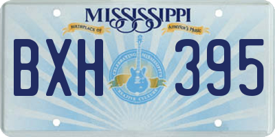 MS license plate BXH395