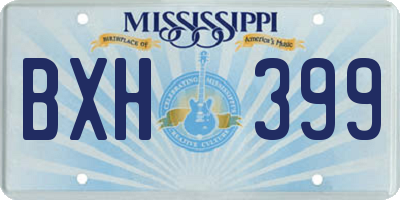 MS license plate BXH399