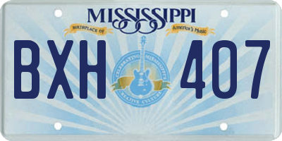 MS license plate BXH407