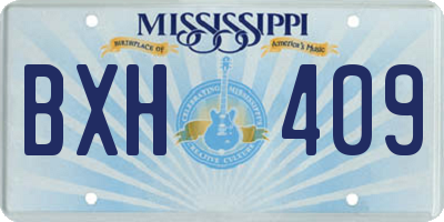 MS license plate BXH409
