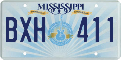 MS license plate BXH411