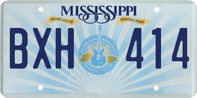 MS license plate BXH414