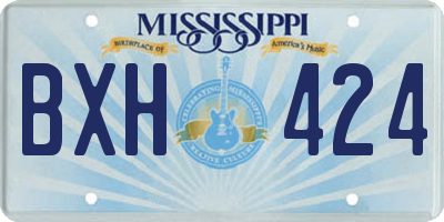 MS license plate BXH424