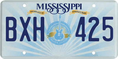 MS license plate BXH425