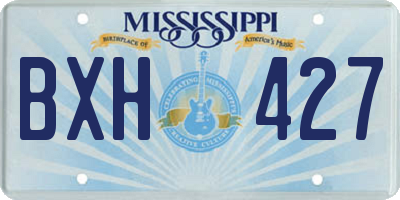 MS license plate BXH427