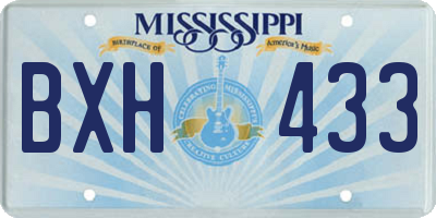 MS license plate BXH433