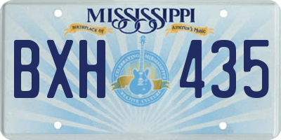 MS license plate BXH435