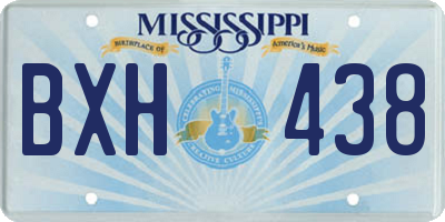 MS license plate BXH438