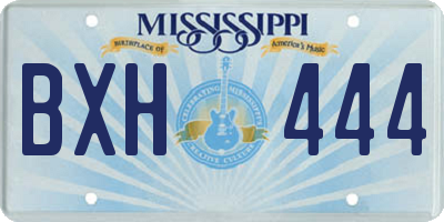 MS license plate BXH444