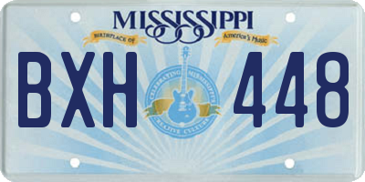 MS license plate BXH448