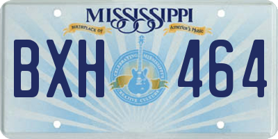 MS license plate BXH464